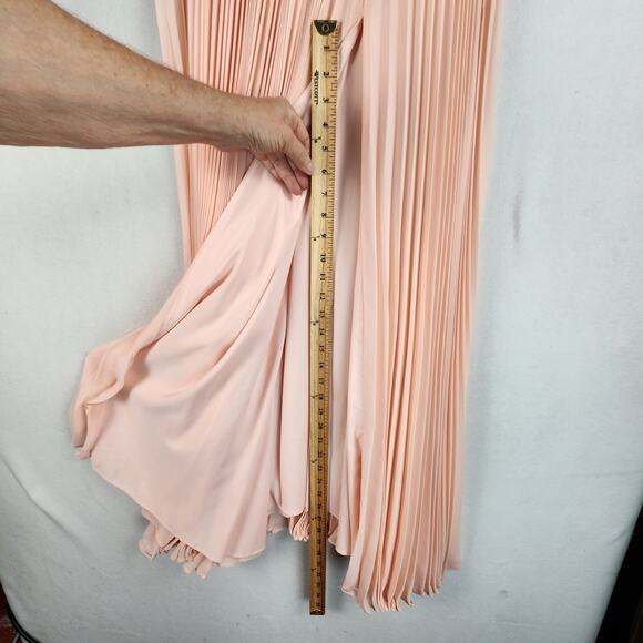 Free People x Fame & Partners Allegra Long Pleated Dress Pink Women’s SZ 8 - Picture 14 of 16